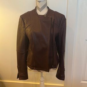 Cupcakes & Cashmere Aubergine Moto Jacket M